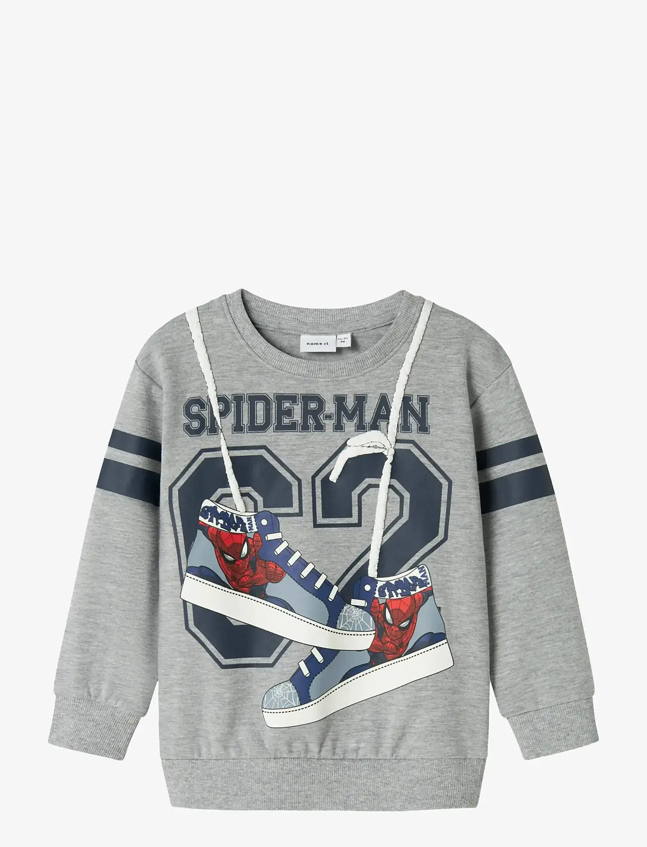 name it - NMMADAM SPIDER NREG SWEAT BRU MAR - sweatshirts - grey melange - 0