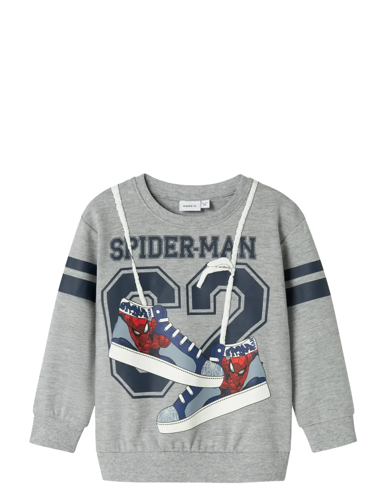name it NMMADAM SPIDER NREG SWEAT BRU MAR - Kläder - GREY MELANGE / grey