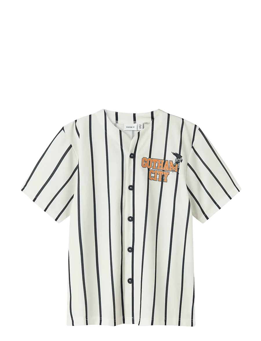 name it - NKMAKASH BATMAN SS NREG POLY SHIRT WAB - t-shirts à manches courtes - cloud dancer - 1