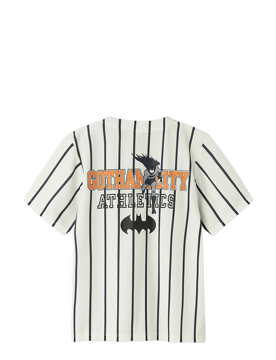 name it - NKMAKASH BATMAN SS NREG POLY SHIRT WAB - t-shirts à manches courtes - cloud dancer - 2