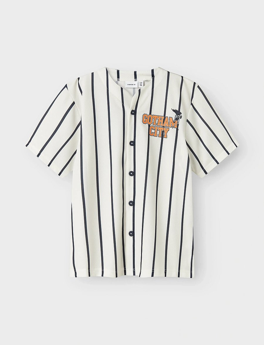 name it - NKMAKASH BATMAN SS NREG POLY SHIRT WAB - t-shirts à manches courtes - cloud dancer - 0