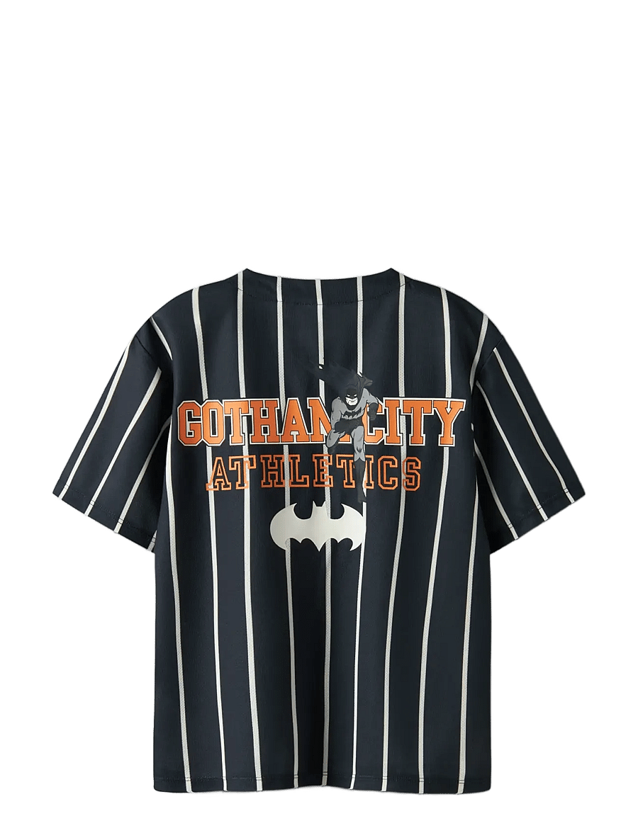 name it - NKMAKASH BATMAN SS NREG POLY SHIRT WAB - kurzärmelige - navy blazer - 2