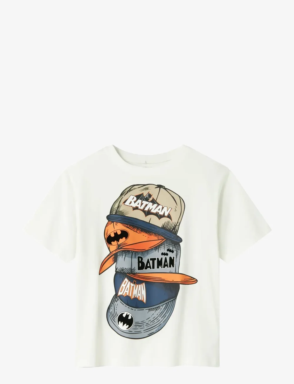 name it - NKMADD BATMAN SS NREG TOP WAB - kurzärmelige - cloud dancer - 0