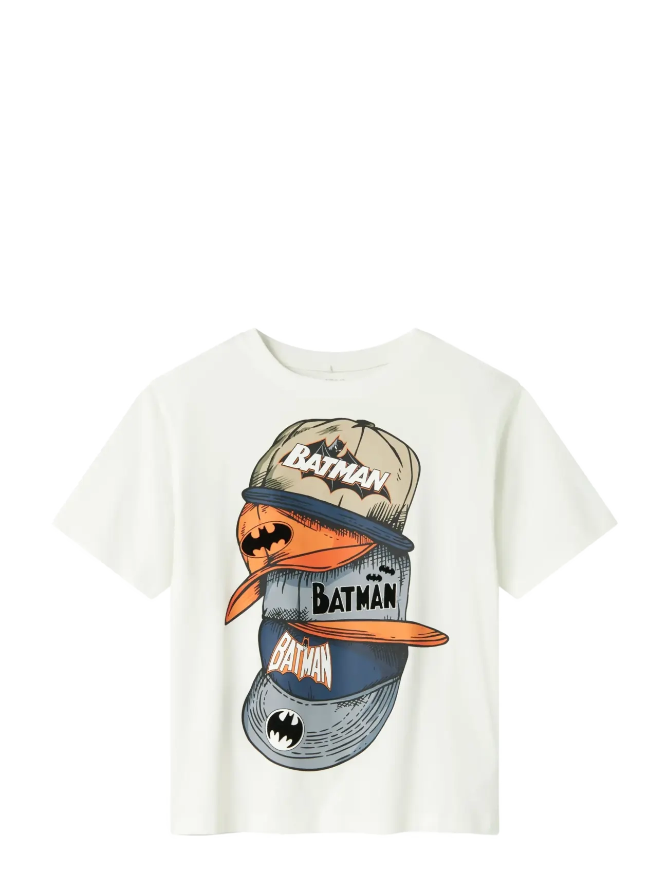name it NKMADD BATMAN SS NREG TOP WAB - Överdelar - CLOUD DANCER / white