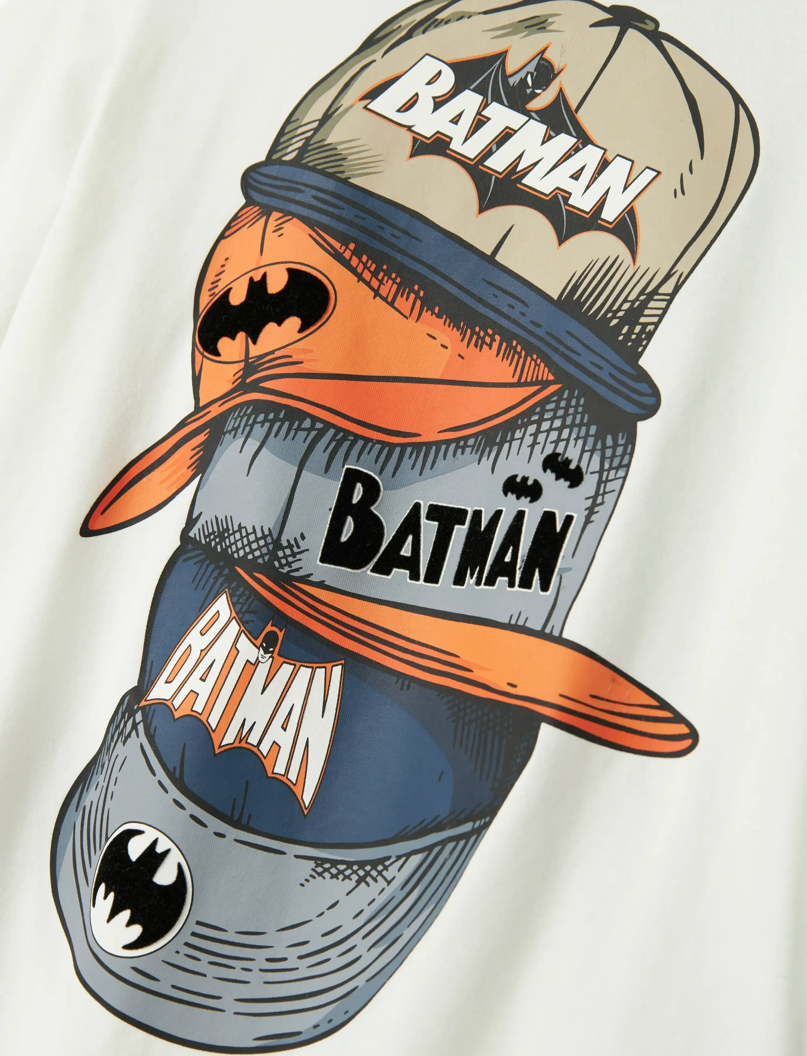 name it - NKMADD BATMAN SS NREG TOP WAB - kortærmede t-shirts - cloud dancer - 3