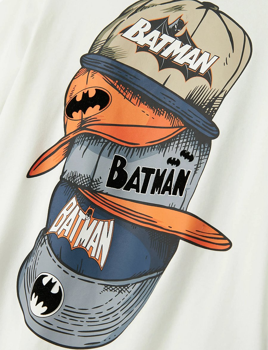 name it - NKMADD BATMAN SS NREG TOP WAB - kortærmede t-shirts - cloud dancer - 3