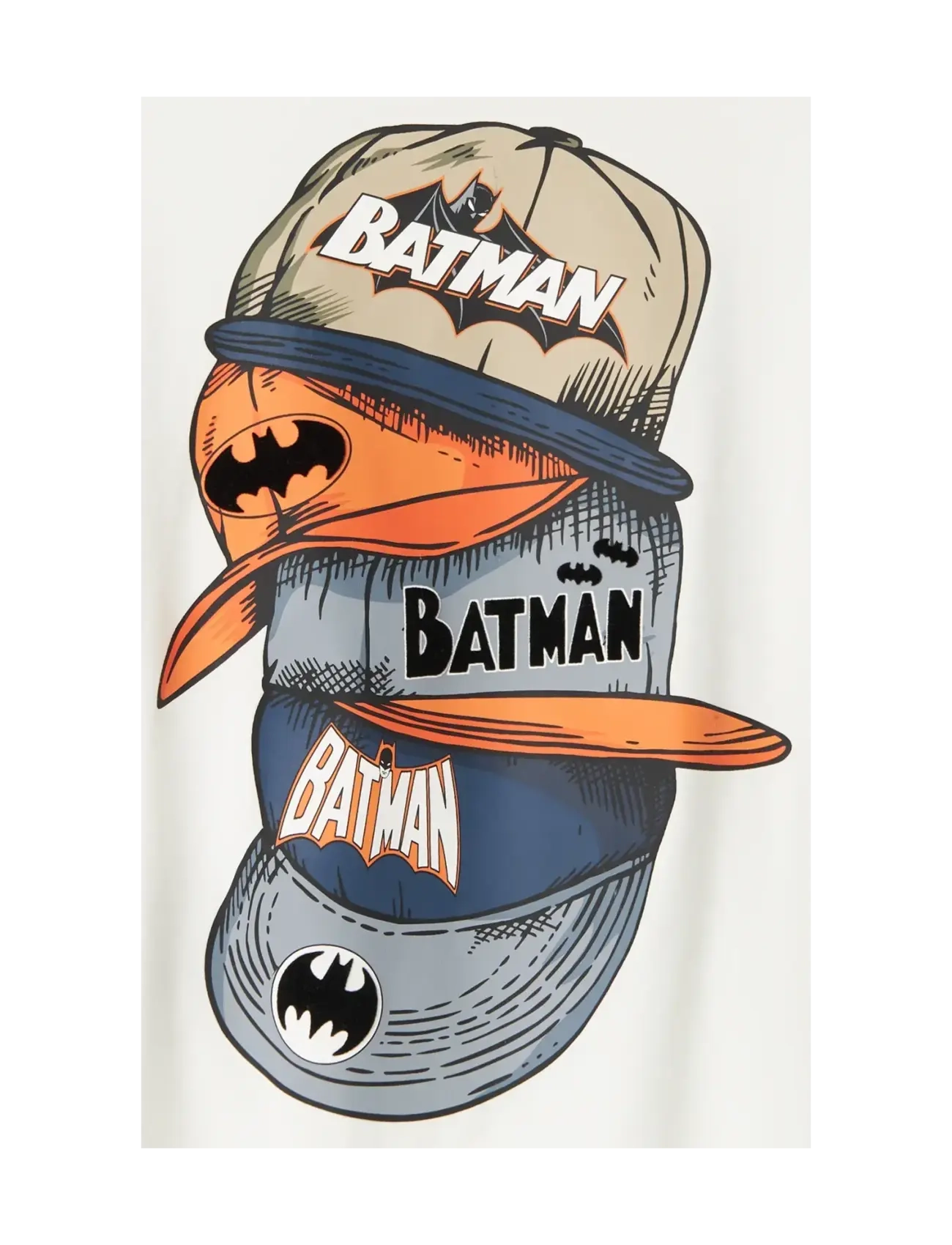 name it - NKMADD BATMAN SS NREG TOP WAB - kortærmede t-shirts - cloud dancer - 2