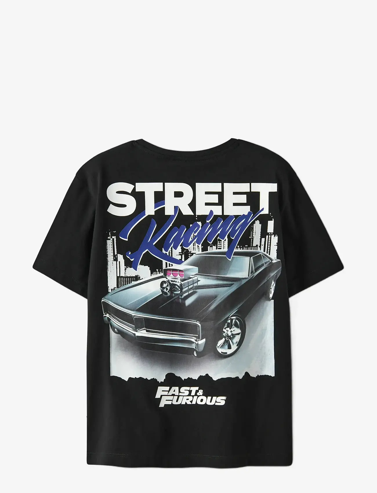 name it - NKMALON F&F SS NREG TOP BOX BFU - kortærmede t-shirts - black - 1