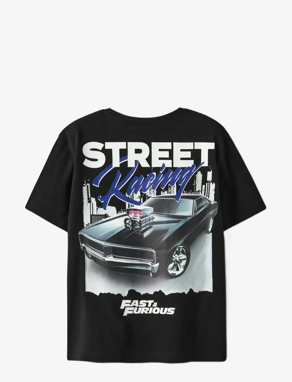 name it - NKMALON F&F SS NREG TOP BOX BFU - kortermede t-skjorter - black - 1