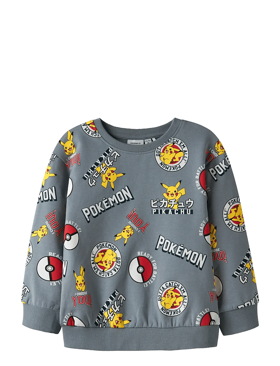 name it - NMMSILO POKEMON NREG SWEAT BRU SKY - sweatshirts - tradewinds - 1
