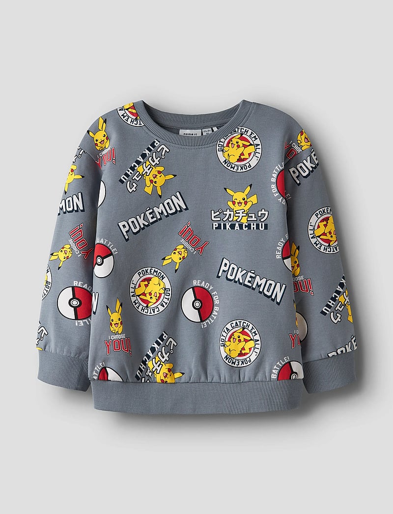 name it - NMMSILO POKEMON NREG SWEAT BRU SKY - sporta džemperi - tradewinds - 0