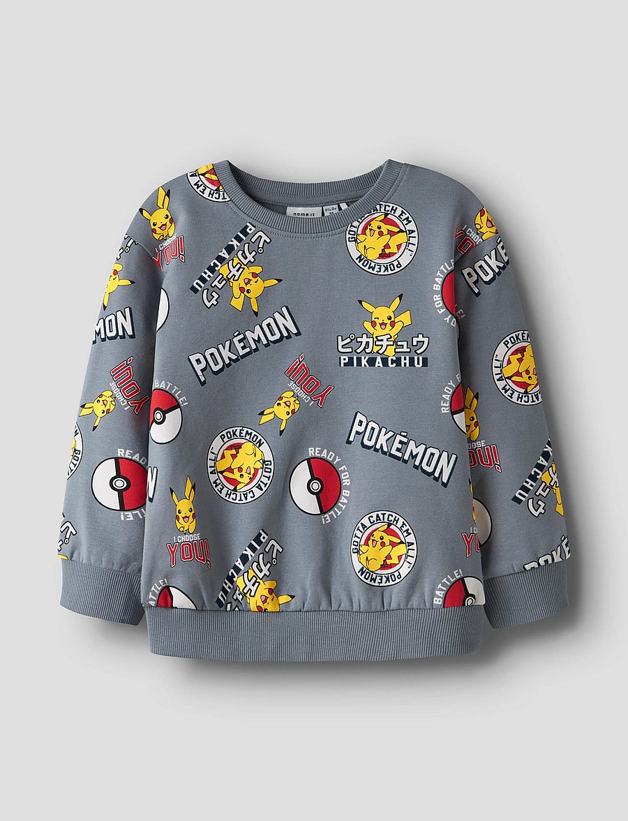 name it - NMMSILO POKEMON NREG SWEAT BRU SKY - sweatshirts - tradewinds - 0
