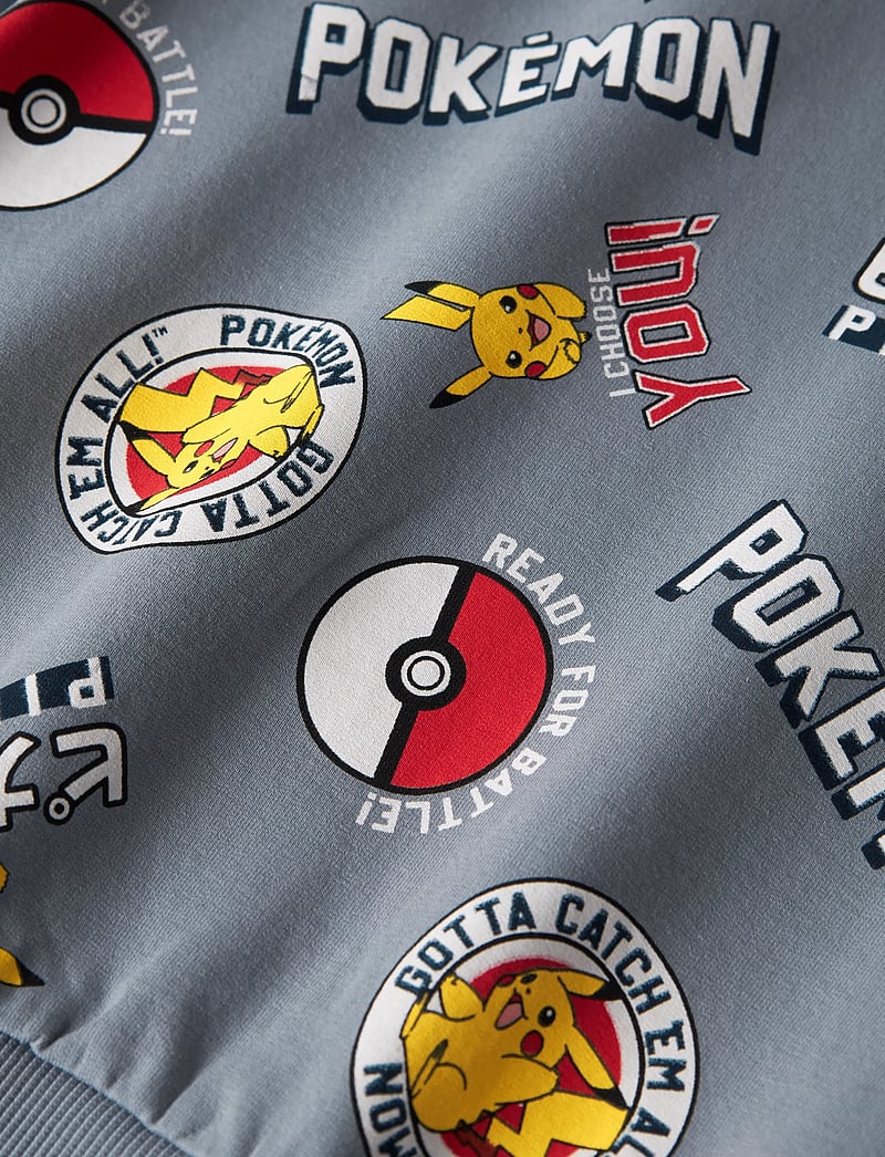 name it - NMMSILO POKEMON NREG SWEAT BRU SKY - sporta džemperi - tradewinds - 3
