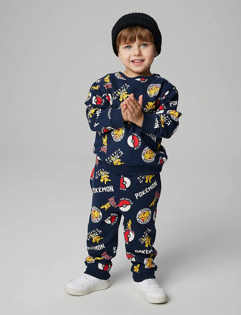 name it - NMMSILO POKEMON NREG SWEAT PANTS BRU SKY - sweatpants - navy blazer - 0