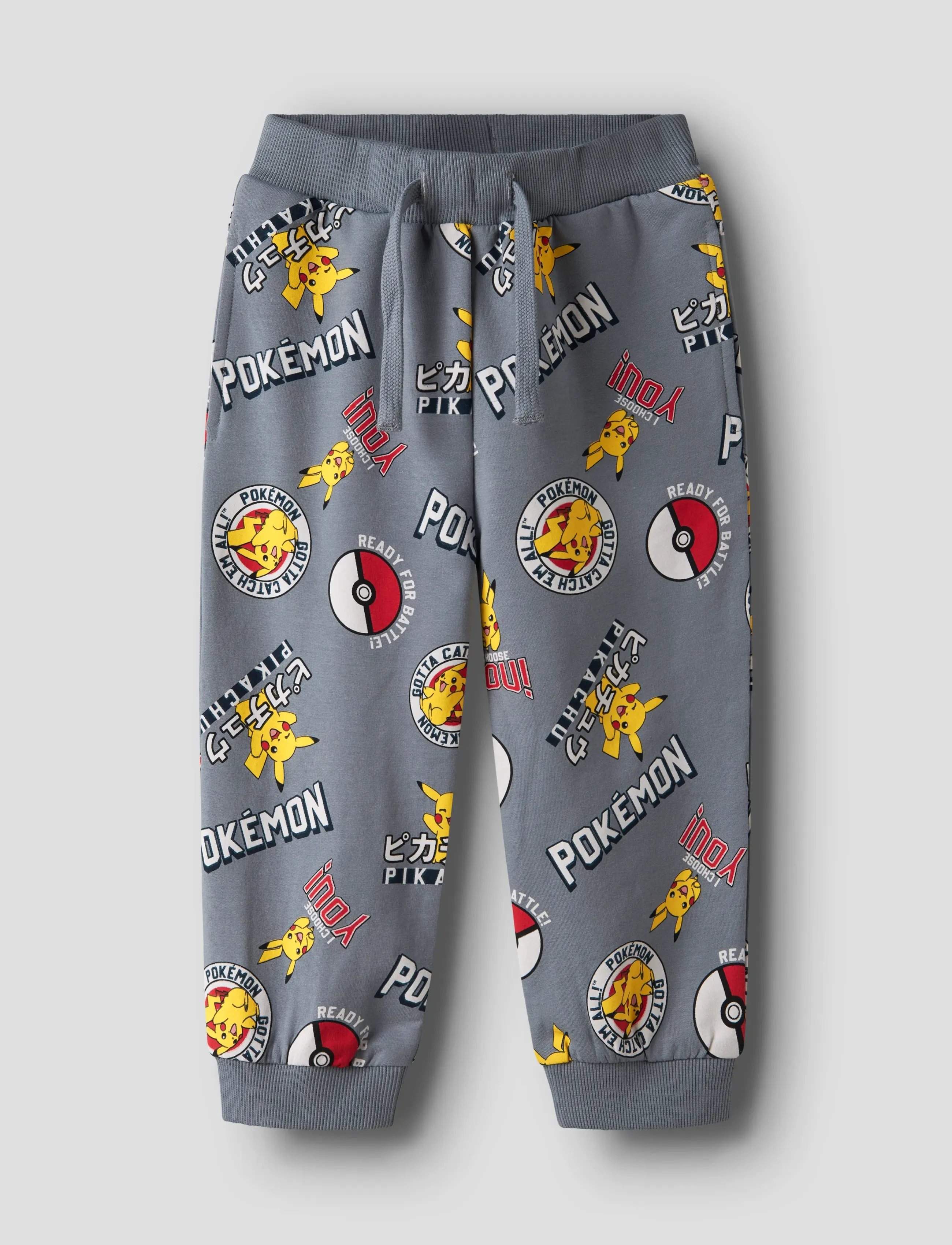 name it NMMSILO POKEMON NREG SWEAT PANTS BRU SKY - Underdele - TRADEWINDS / grey