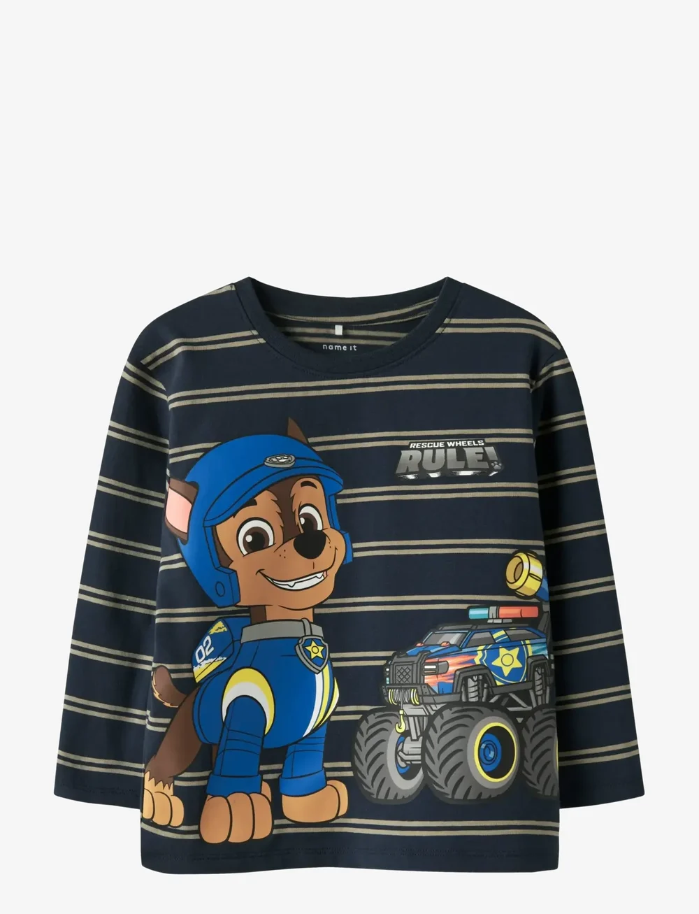 name it - NMMSOFUS PAW LS NREG TOP BOX CPLG - langermede t-skjorter - navy blazer - 0