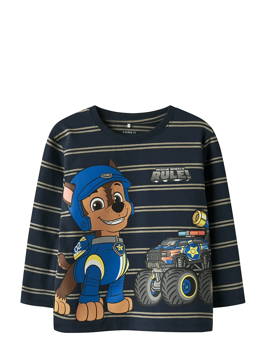 name it - NMMSOFUS PAW LS NREG TOP BOX CPLG - t-krekli ar garām piedurknēm - navy blazer - 1