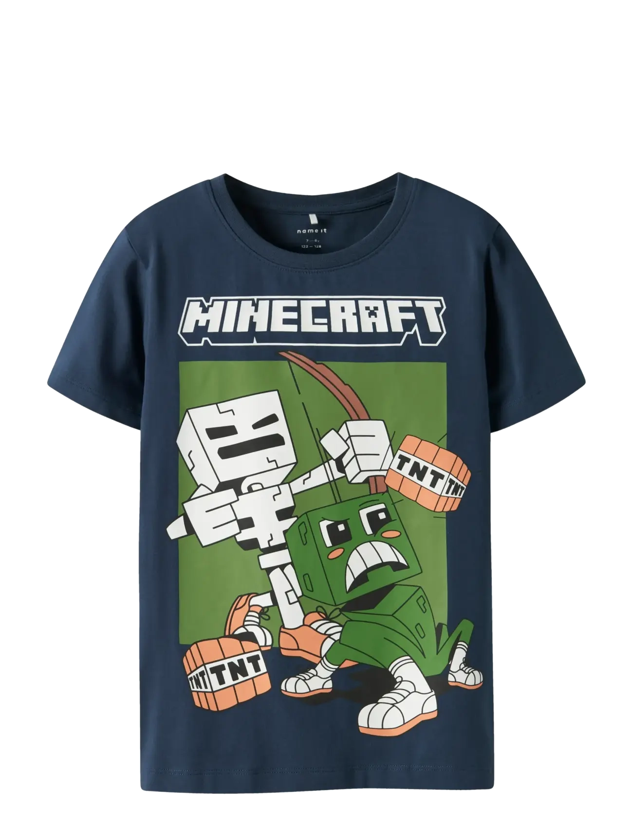 name it NKMSABA MINECRAFT SS NREG TOP BFU - Kortärmade t-shirts - INSIGNIA BLUE / navy