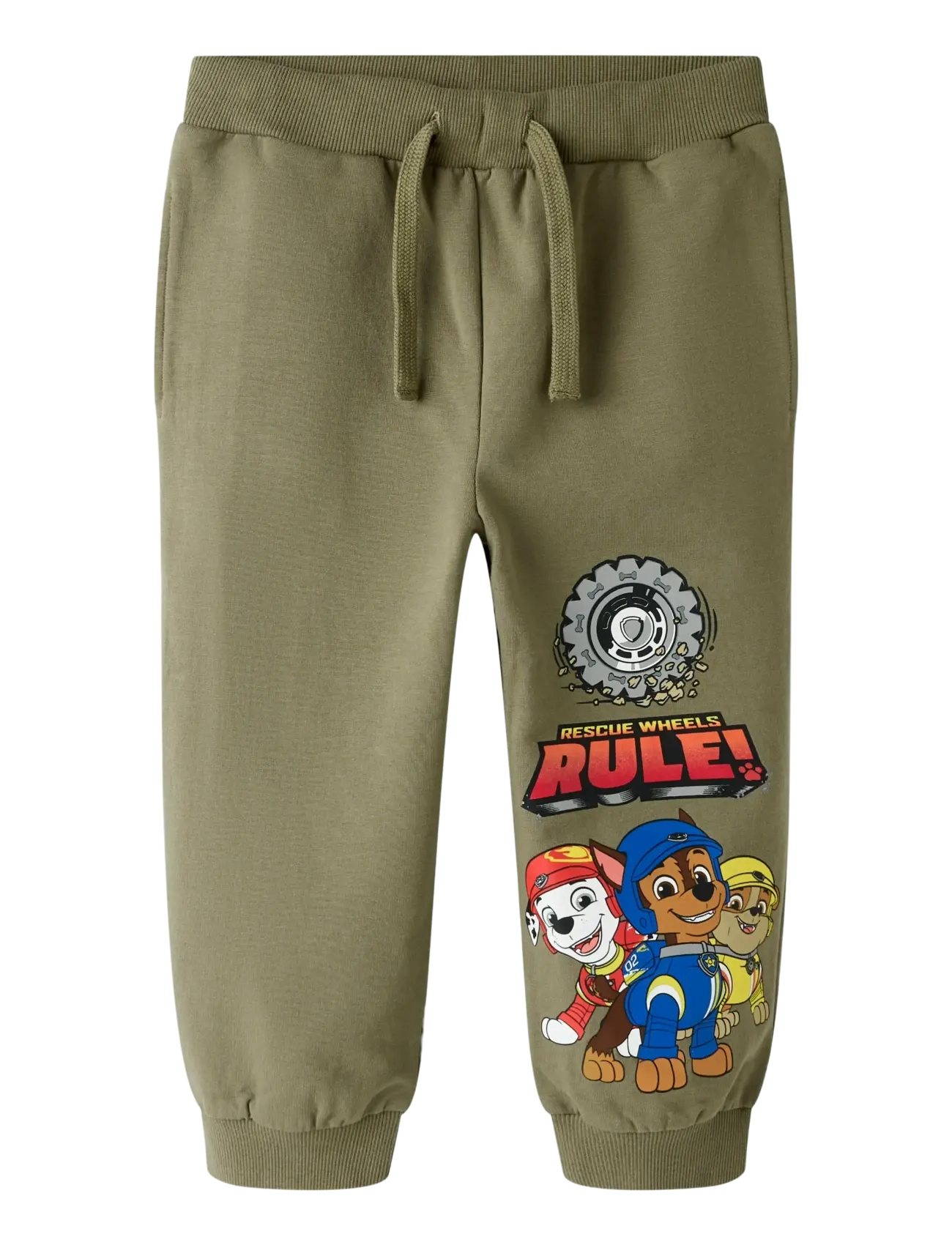 name it NMMSTEFFEN PAW NREG SWE PANTS BRU CPLG - 4 for 3 - MERMAID / khaki/green