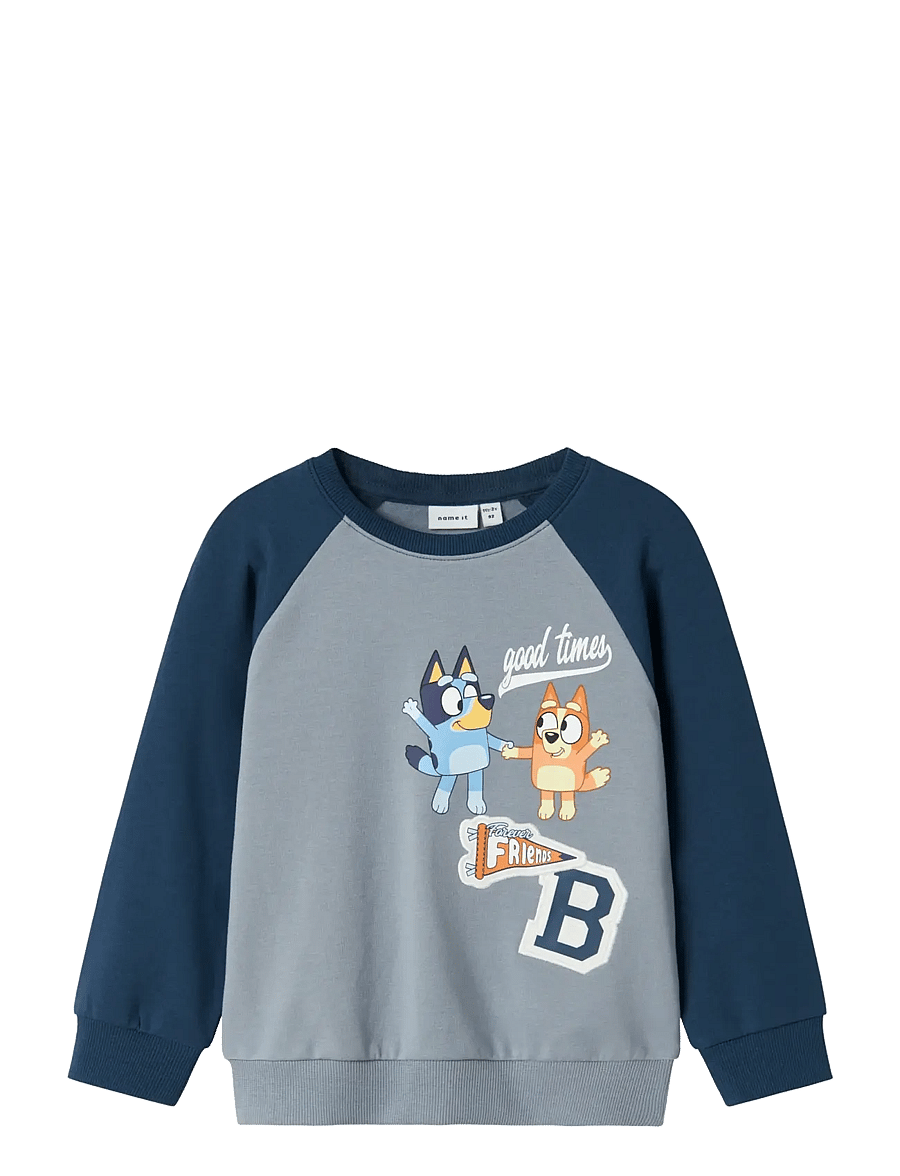 name it - NMMSILAS BLUEY NREG SWEAT BRU SKY - sweatshirts - tradewinds - 1