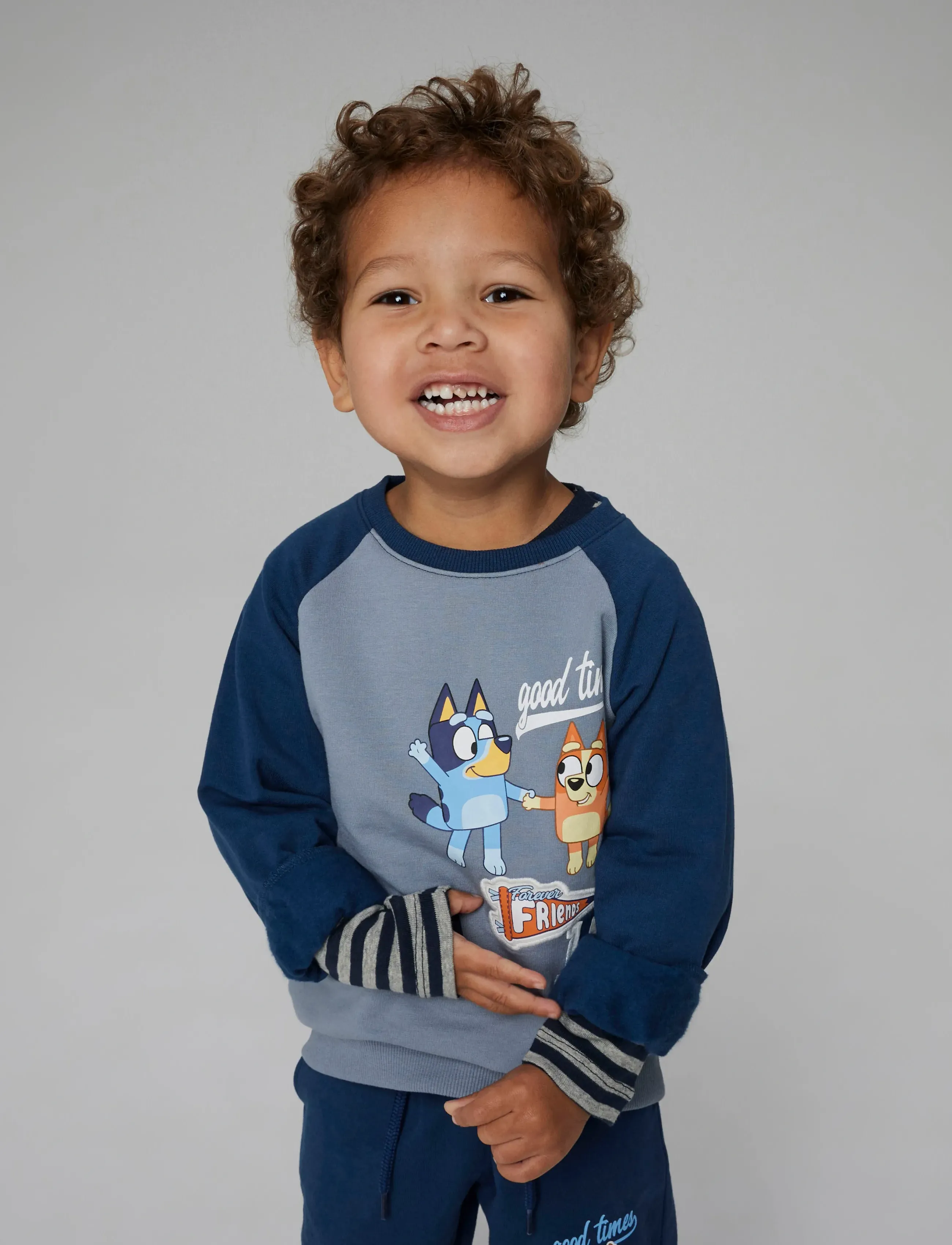 name it - NMMSILAS BLUEY NREG SWEAT BRU SKY - sweatshirts - tradewinds - 0