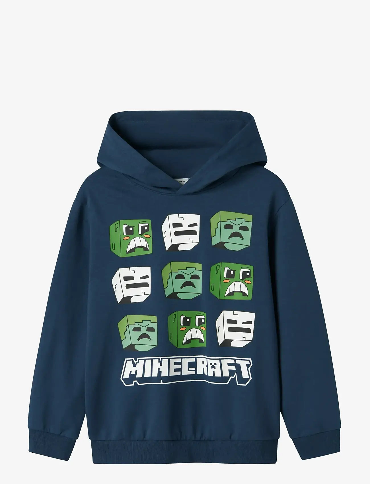 name it - NKMSAAG MINECRAFT NREG SWEAT WH BRU BFU - kapuutsiga dressipluusid - insignia blue - 0