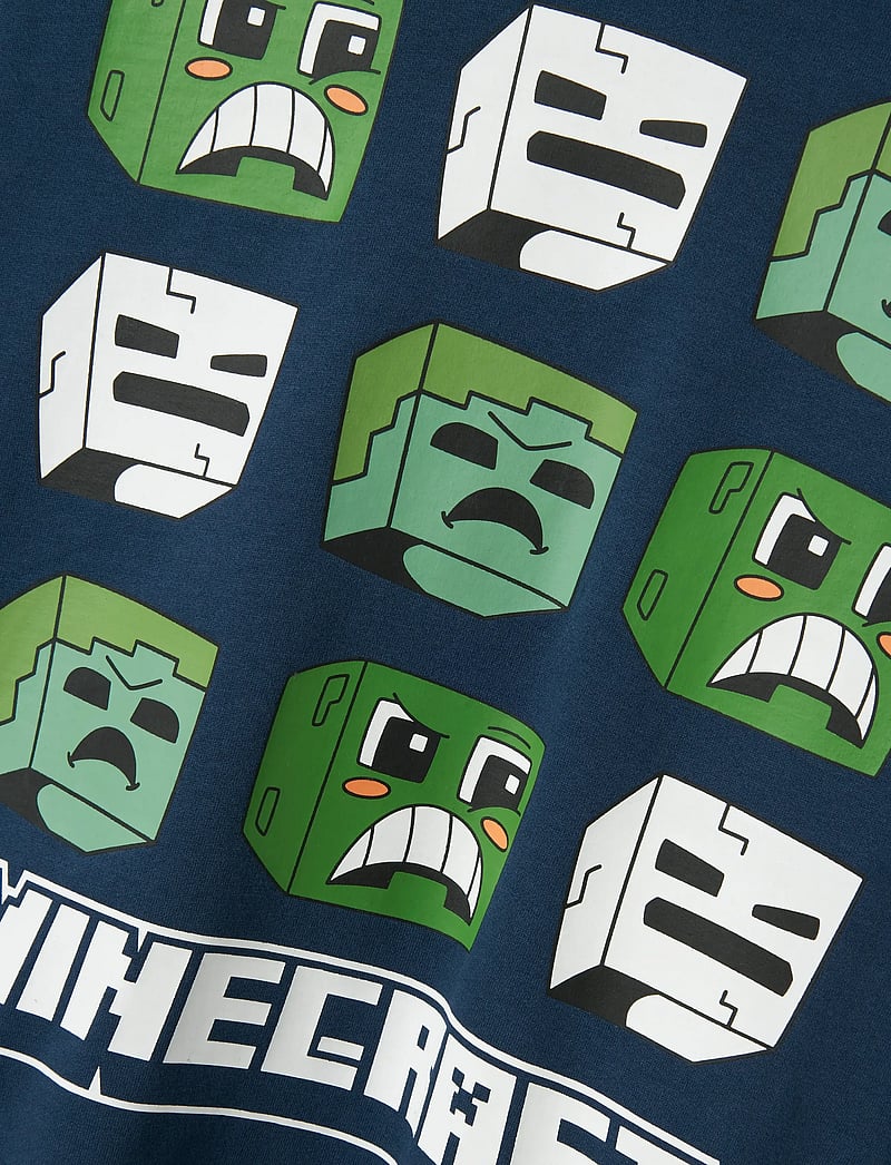 name it - NKMSAAG MINECRAFT NREG SWEAT WH BRU BFU - kapuutsiga dressipluusid - insignia blue - 2