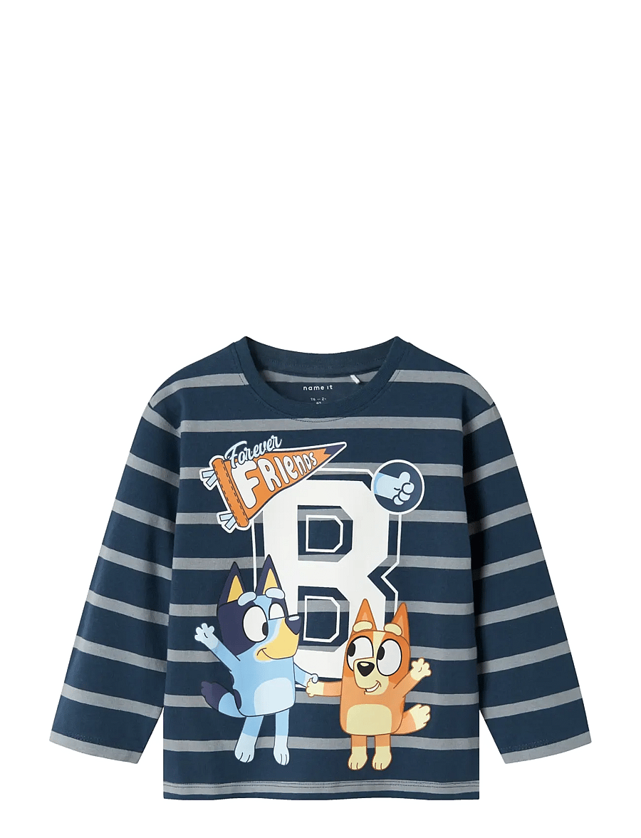 name it - NMMSULLI BLUEY LS NREG TOP SKY - langärmelig - insignia blue - 1