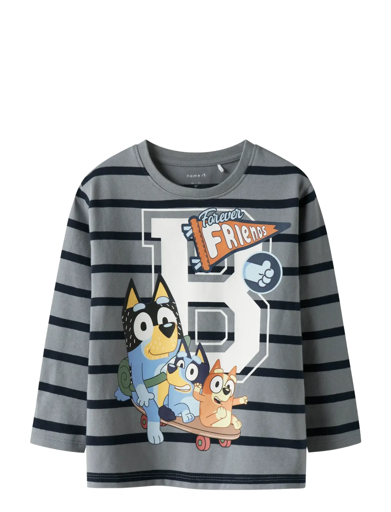 name it NMMSULLI BLUEY LS NREG TOP SKY - Kläder - TRADEWINDS / grey
