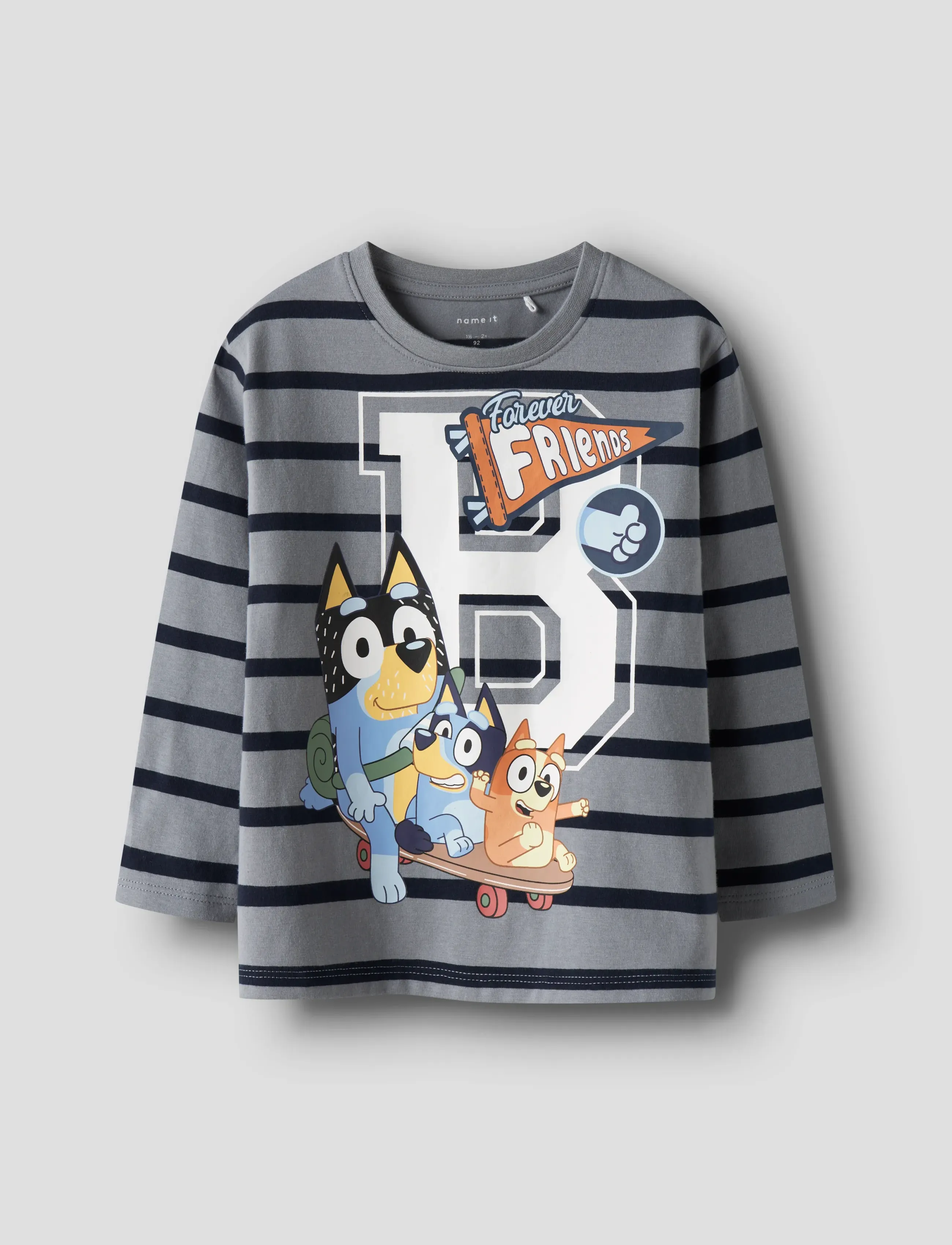 name it NMMSULLI BLUEY LS NREG TOP SKY - T-shirts - TRADEWINDS / grey