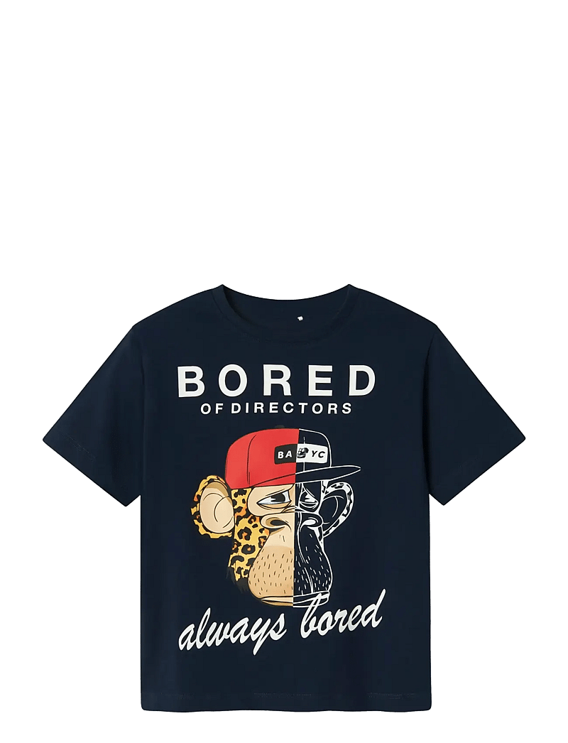 name it - NKMSTUFF BOD SS NREG TOP BOX SKY - kortärmade t-shirts - navy blazer - 1