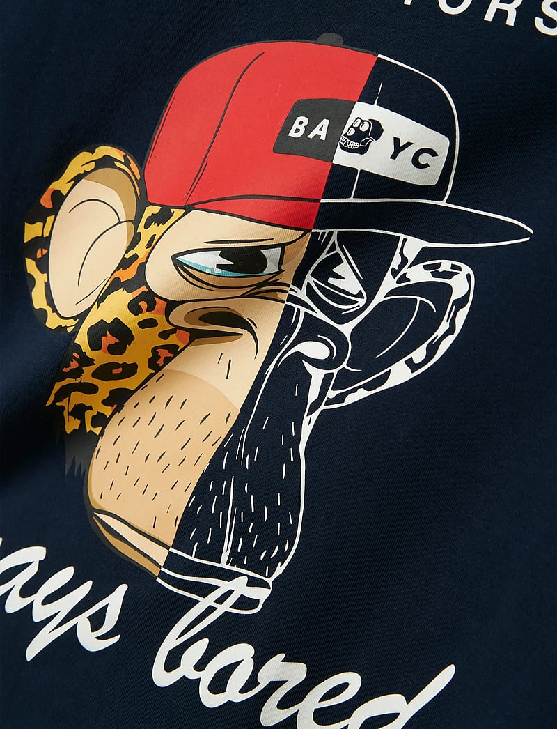 name it - NKMSTUFF BOD SS NREG TOP BOX SKY - kortärmade t-shirts - navy blazer - 3