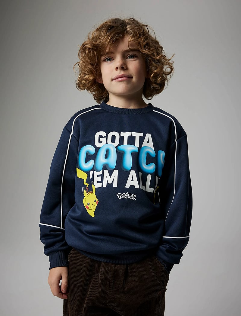 name it - NKMSIDNEY POKEMON NREG POLY SWEAT SKY - sweatshirts - navy blazer - 0