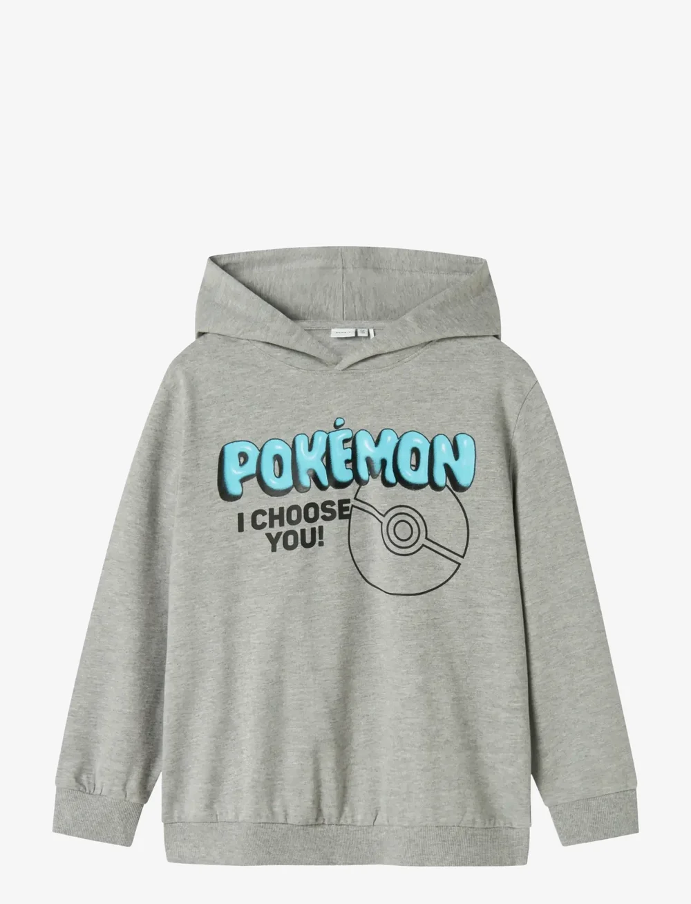 name it - NKMSTREK POKEMON NREG SWE WH BRU BOX SKY - huvtröjor - grey melange - 0