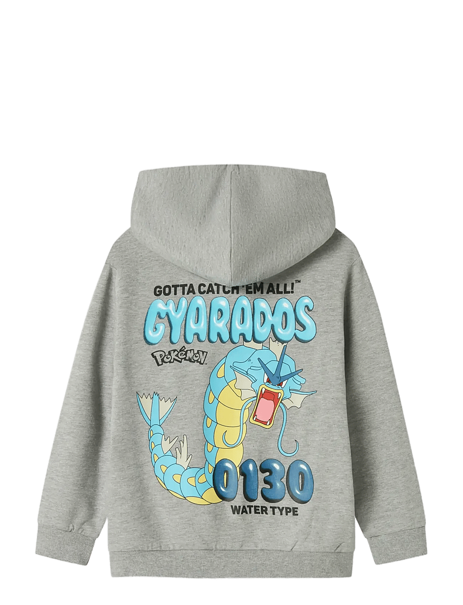 name it - NKMSTREK POKEMON NREG SWE WH BRU BOX SKY - hættetrøjer - grey melange - 2