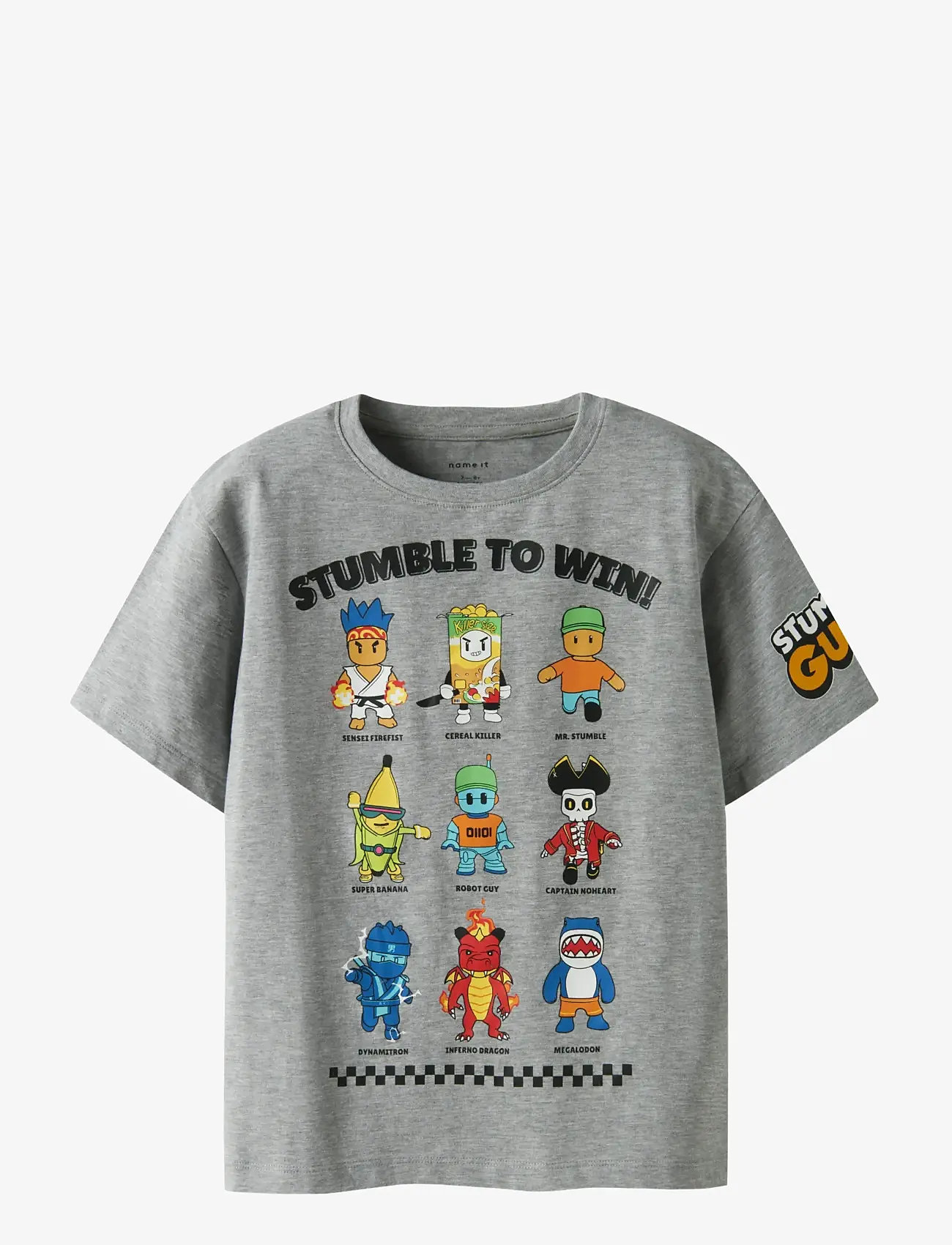 name it - NKMSTUFF STUMBELG SS NREG TOP BOX SKY - lühikeste varrukatega t-särgid - grey melange - 0