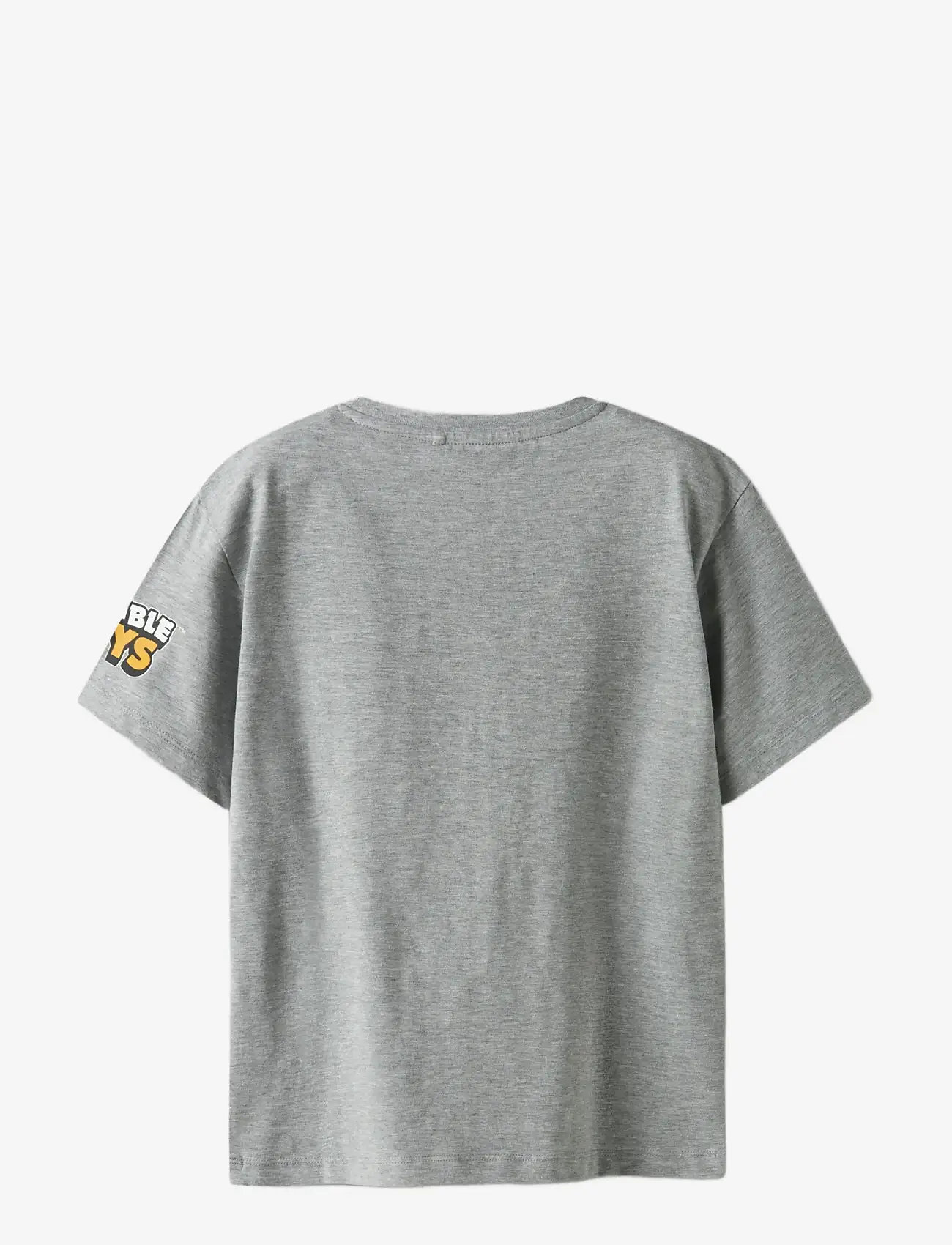 name it - NKMSTUFF STUMBELG SS NREG TOP BOX SKY - lühikeste varrukatega t-särgid - grey melange - 1