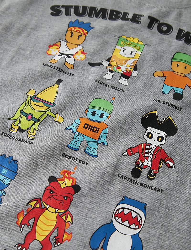 name it - NKMSTUFF STUMBELG SS NREG TOP BOX SKY - grey melange - 3