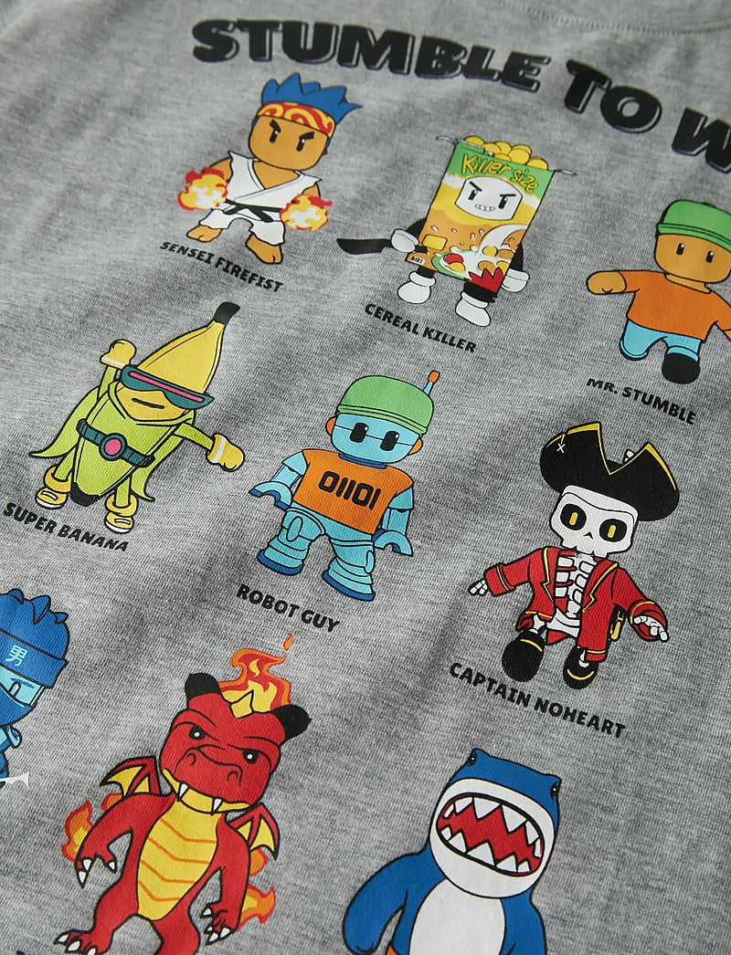 name it - NKMSTUFF STUMBELG SS NREG TOP BOX SKY - lühikeste varrukatega t-särgid - grey melange - 2