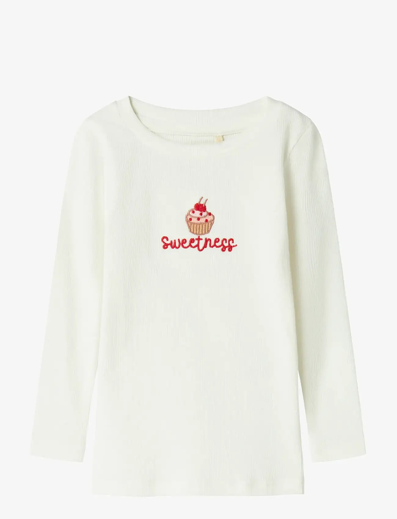 name it - NMFNATASJA SLIM LS TOP - efterårstøj - cloud dancer - 0