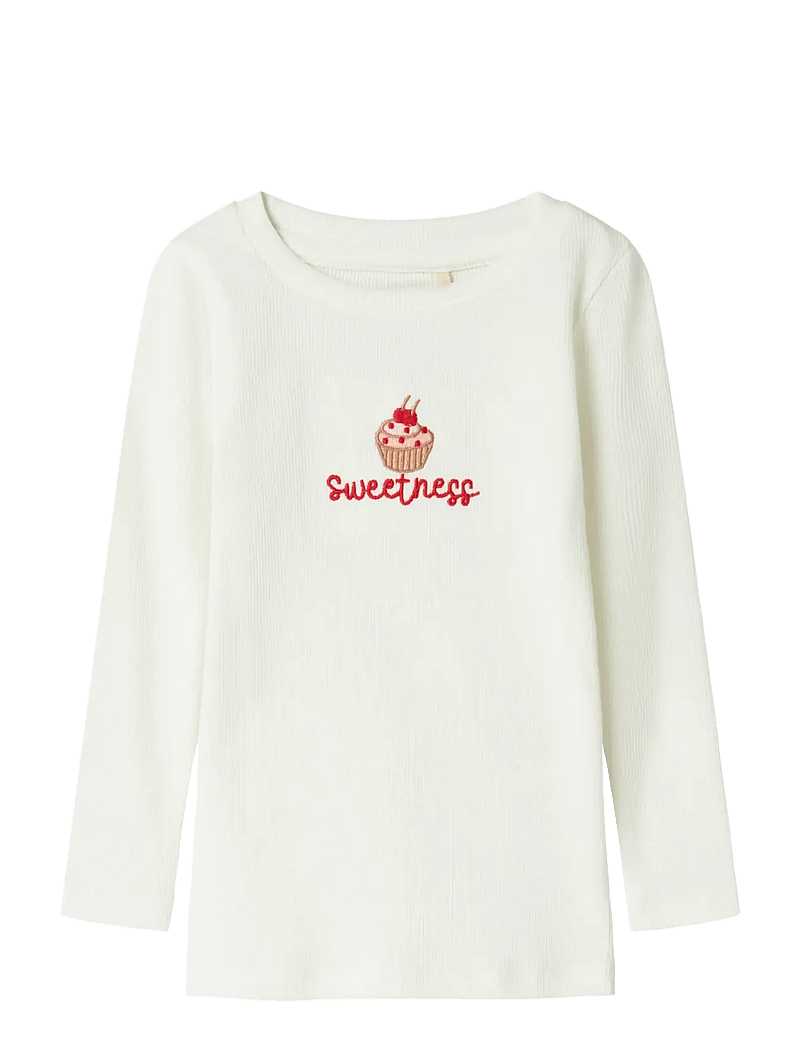 name it - NMFNATASJA SLIM LS TOP - pikkade varrukatega t-särgid - cloud dancer - 1