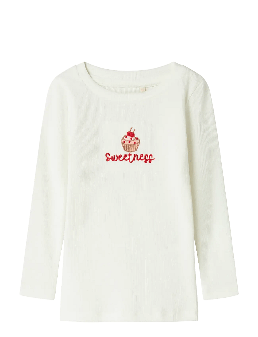 name it - NMFNATASJA SLIM LS TOP - langærmede t-shirts - cloud dancer - 1