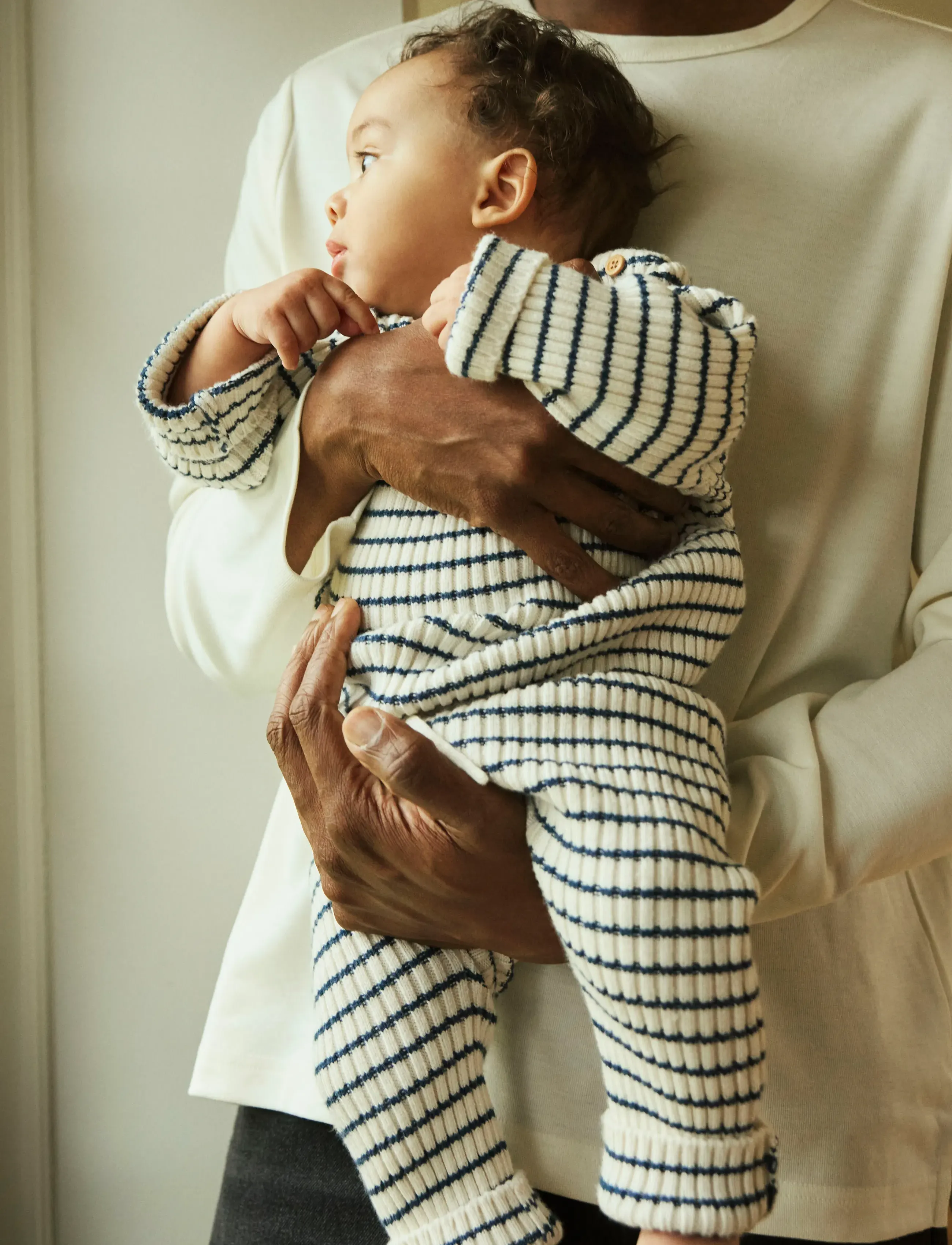 name it Nbmostripe Ls Knit, 50, Cream, Strik > Pullovere, Børn