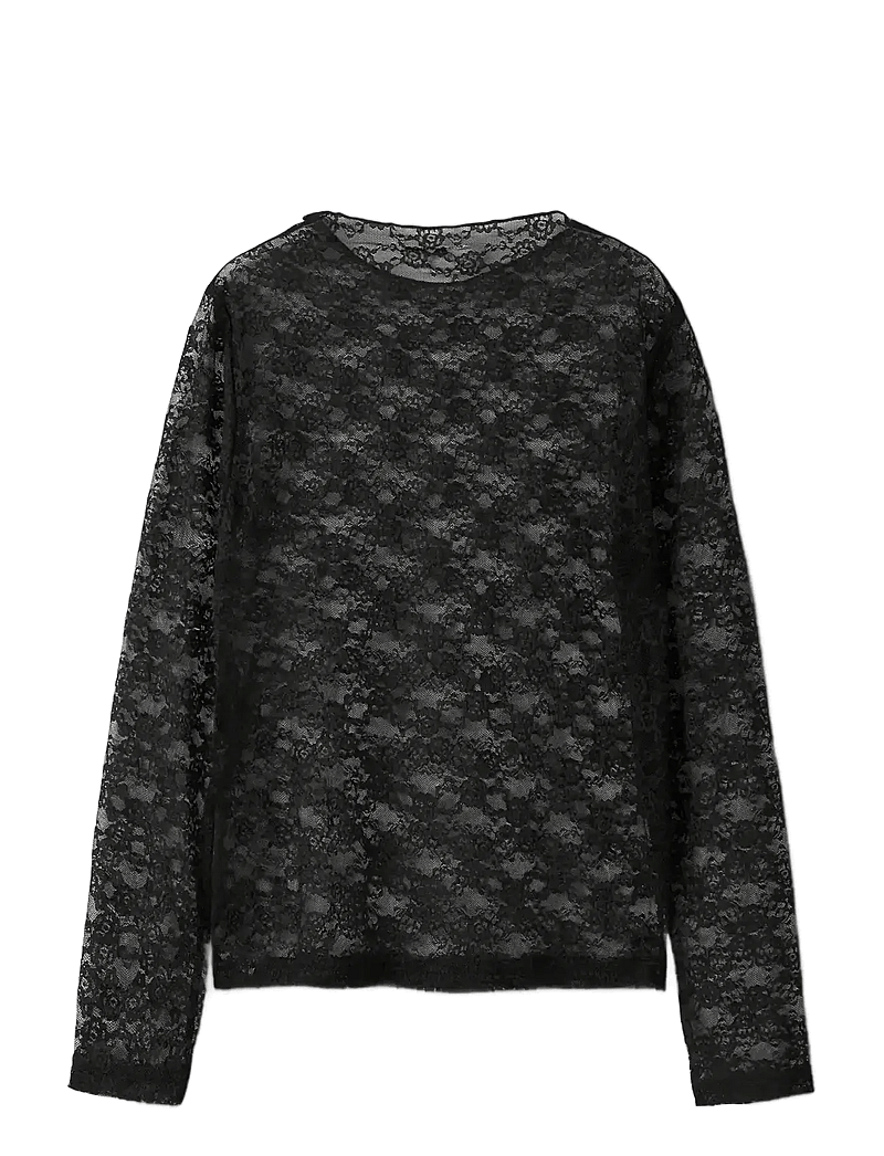 name it - NKFNACE LS TOP - blouses & tunics - black - 0