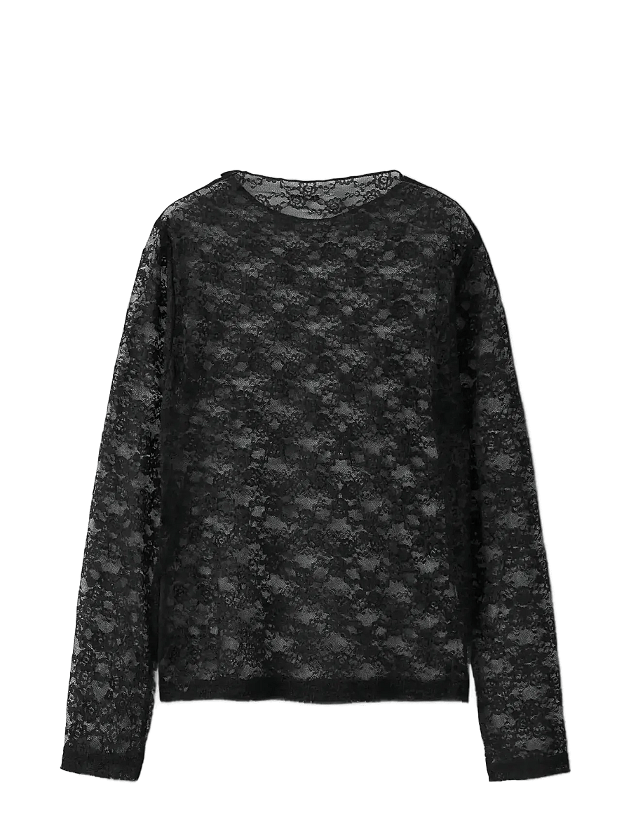 name it - NKFNACE LS TOP - pluusid ja tuunikad - black - 2