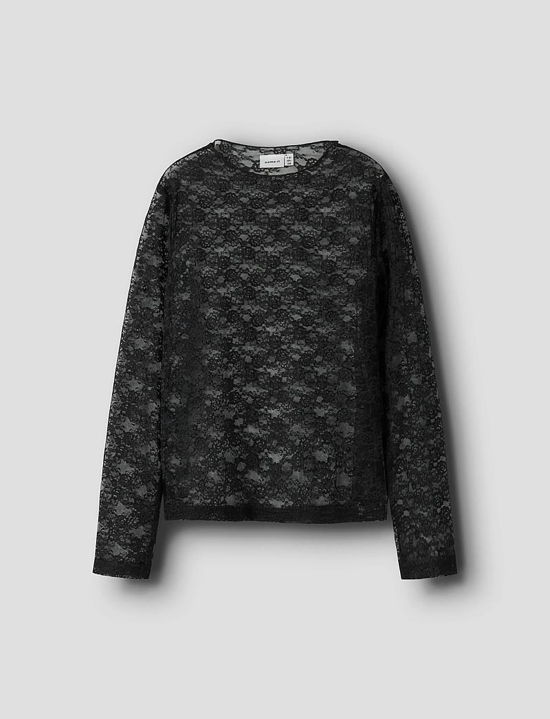 name it - NKFNACE LS TOP - bluzki i tuniki - black - 0