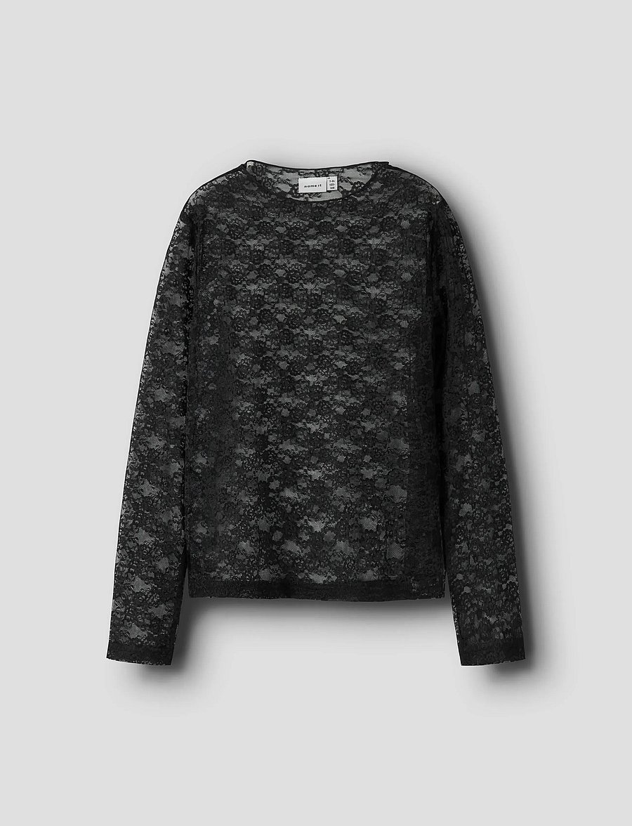 name it - NKFNACE LS TOP - pluusid ja tuunikad - black - 0