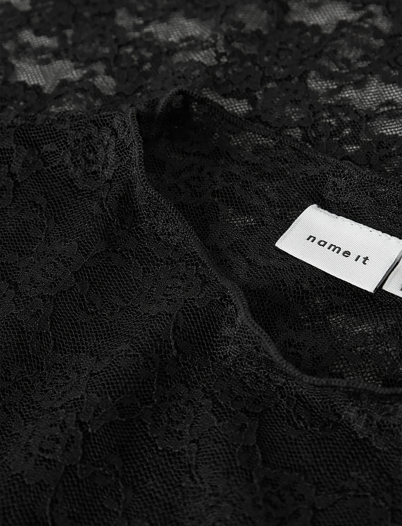name it - NKFNACE LS TOP - bluzki i tuniki - black - 3