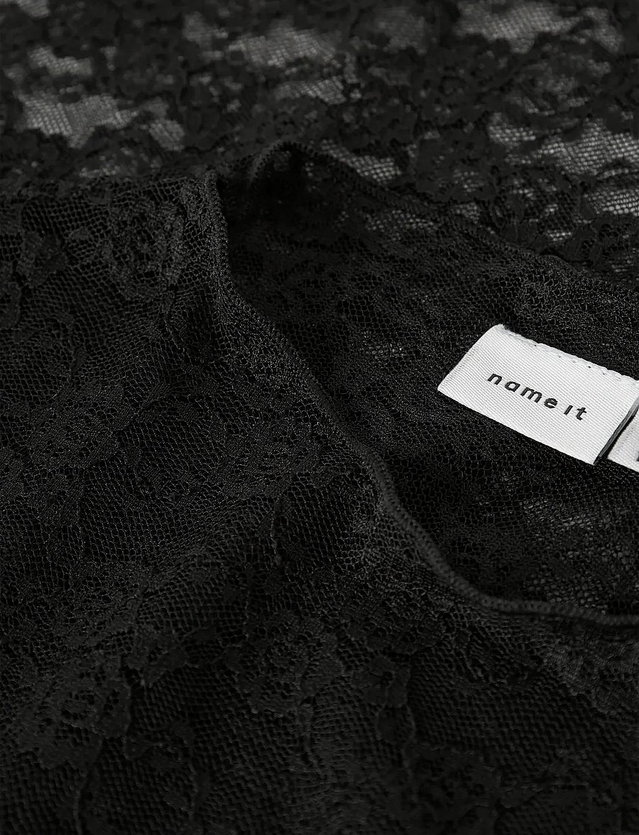 name it - NKFNACE LS TOP - pluusid ja tuunikad - black - 4