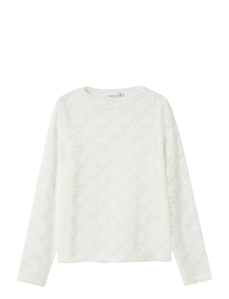 name it - NKFNACE LS TOP - blusen & tuniken - cloud dancer - 0